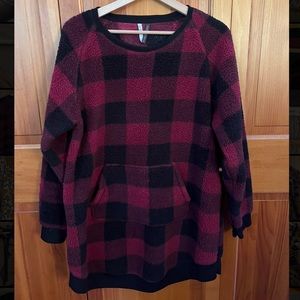 Sherpa sweater dress